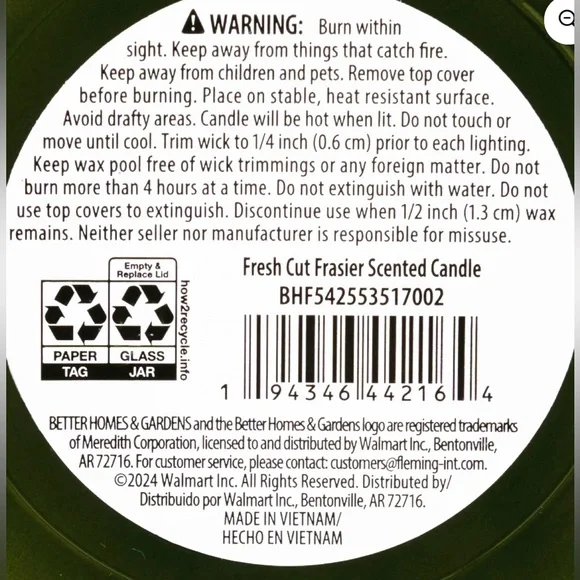 Better Homes and Gardens 3-Wick Pumpkin Jar Candle, Fresh Cut Frasier, 30 oz New - Picture 6 of 10